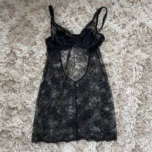 EUC Black lace underwire Victoria's Secret lingerie 34C